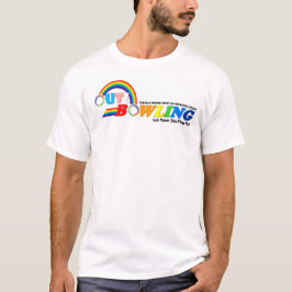 Out Bowling League 10 Jahre Wheaton Bowl Logo-T-Sh T-Shirt