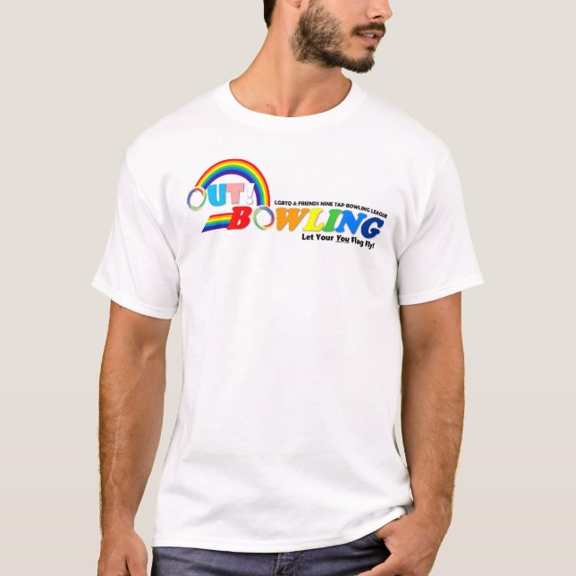 Out Bowling League 10 Jahre Wheaton Bowl Logo-T-Sh T-Shirt (Vorderseite)