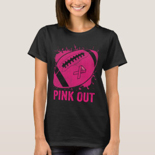 Out Brustkrebsbewusstsein Fußball Brustkrebs T-Shirt
