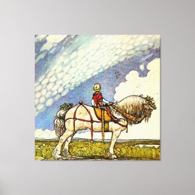 "Out In the Wide World" von John Bauer Leinwanddruck (Vorderseite)