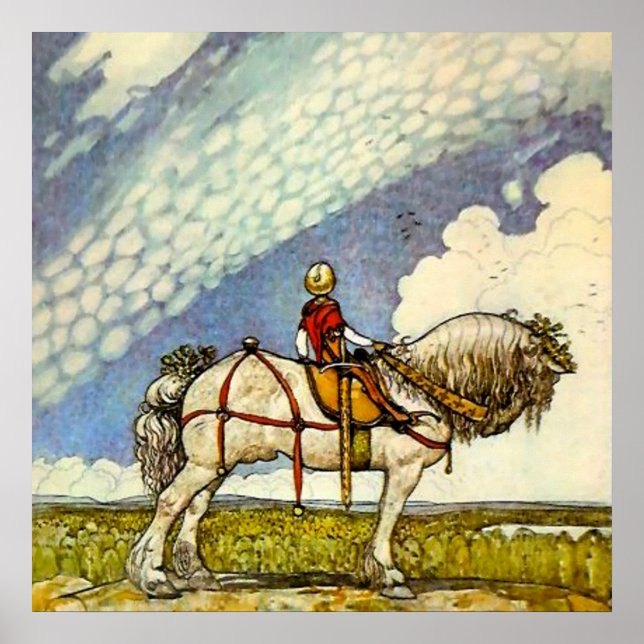 "Out In the Wide World" von John Bauer Poster (Vorne)