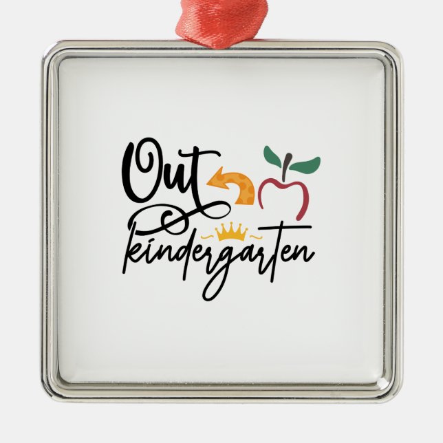 Out Kindergarten Ornament Aus Metall (Vorne)
