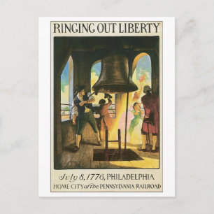 "Out Liberty", 8. Juli 1776 Philadelphia Postkarte