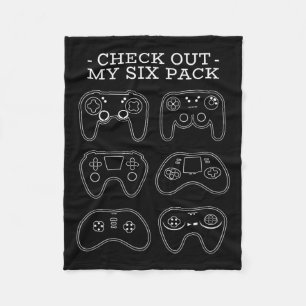 Out My Six Pack - Lustiger Gamer Videospiel Spiele Fleecedecke