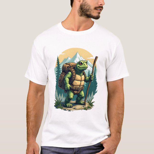 Out Of Breath Hiking Society Turtle T-Shirt (Vorderseite)