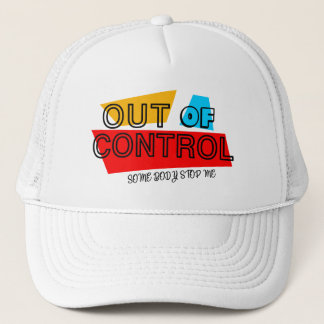 Out of Control – Bold Typography Statement Design Truckerkappe