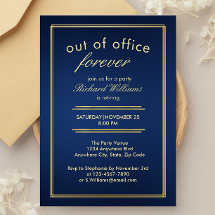 Out of Office Forever Corporate Retirement Party Einladung