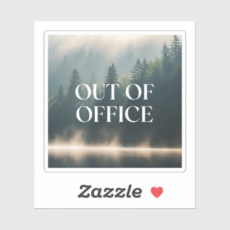 Out Of Office Nature Lover Misty Forest Aufkleber