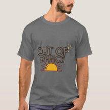 Out Of Office Urlaub Retro Sonnenuntergang T-Shirt