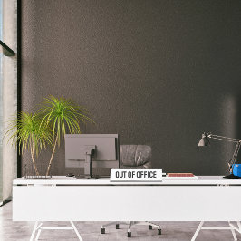 Out-of-Office White Schreibtischnamensplakette