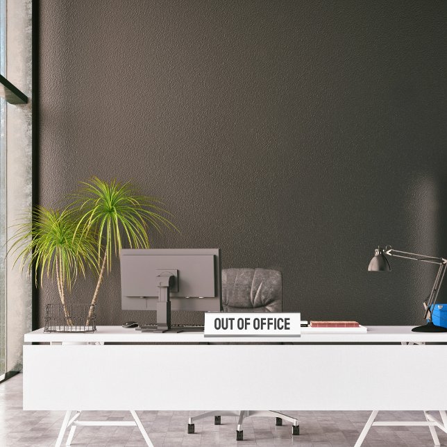 Out-of-Office White Schreibtischnamensplakette (Von Creator hochgeladen)