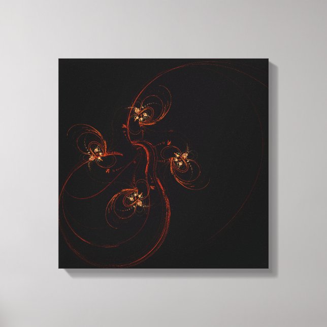 Out of the Dark Abstrakt Art Quad Canvas Print Leinwanddruck (Vorderseite)