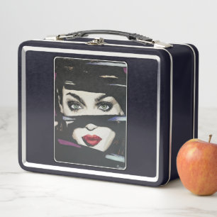 'Out of the Dark' Gemälde auf einem Metall Brotdose