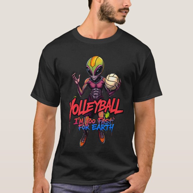 Out Of This World: Alien Volleyball Champion! T-Shirt (Vorderseite)