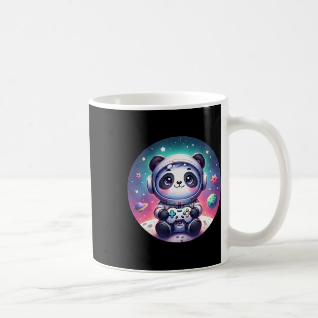 Out Of This World Gamer Panda Bear Astronaut Gamin Kaffeetasse (Rechts)