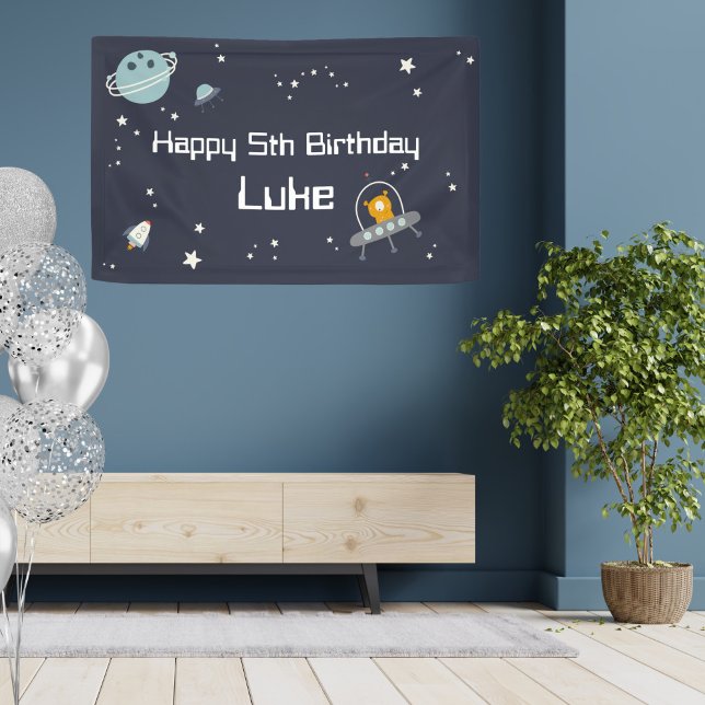 Out of This World Space Birthday Party Banner (Von Creator hochgeladen)