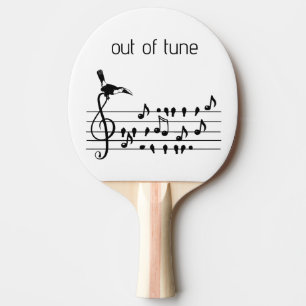 Out of Tune, Toucan & Songbirds Notenlinien-Musik Tischtennis Schläger