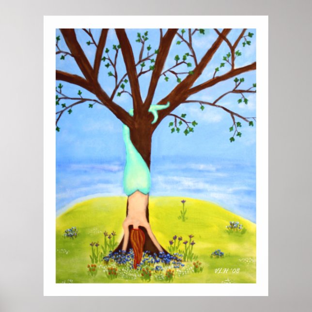 "Out of Water" Meerjungfrau Großdruck Poster (Vorne)