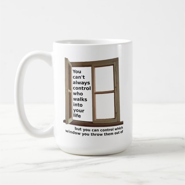 Out of Window Funny Mug Tasse (Links)