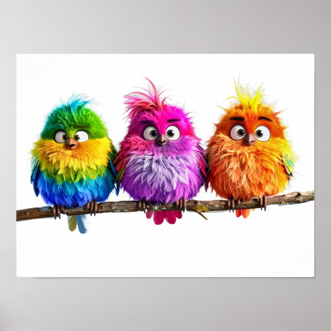 Out on a limb -- Birds Poster (Vorne)