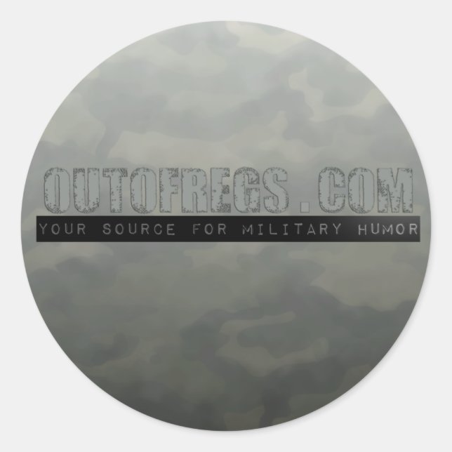 Out-Regs-Aufkleber Runder Aufkleber (Vorderseite)