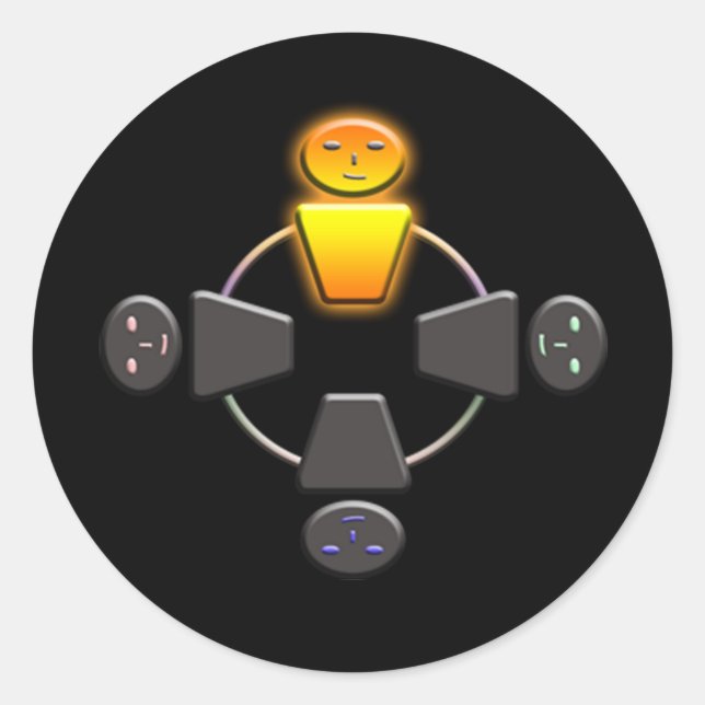 Out-Shine Runder Aufkleber (Vorderseite)