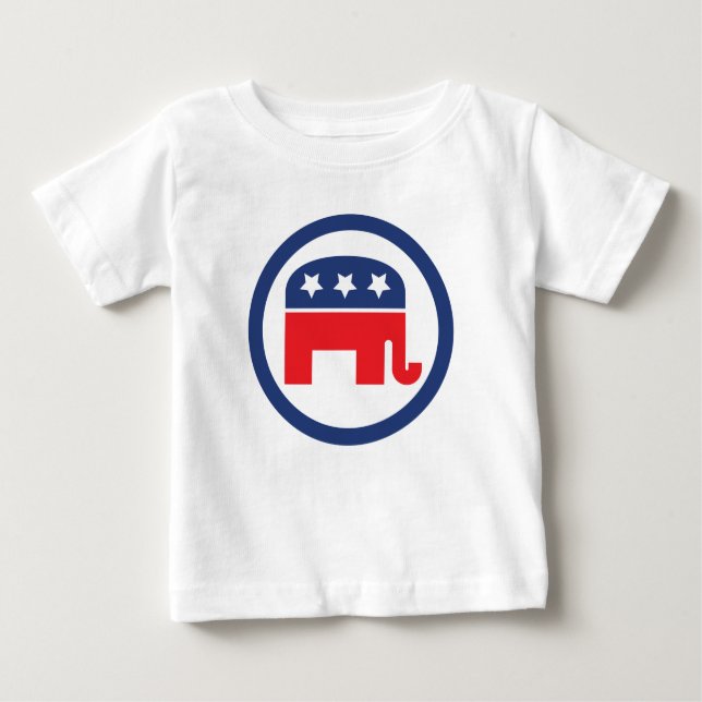 Out & Votum | Republikanischer Party Elephant Baby T-shirt (Vorderseite)