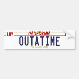 OUTATIME Lizenz-Platten-Autoaufkleber Autoaufkleber