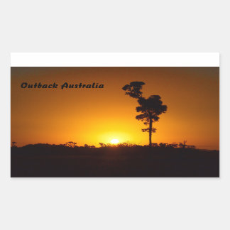 OutAustralia: Sonnenuntergang, rechteckiger Aufkle Aufkleber