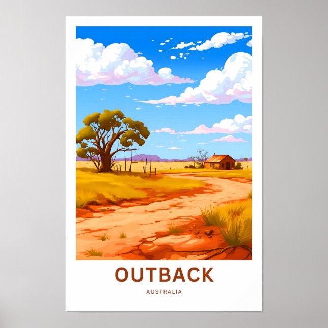 Outback Australia Travel Print Poster (Vorne)