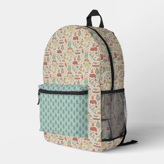 Outback-Camp - Sand Bedruckter Rucksack (Rückseitige Ecke Rechts)