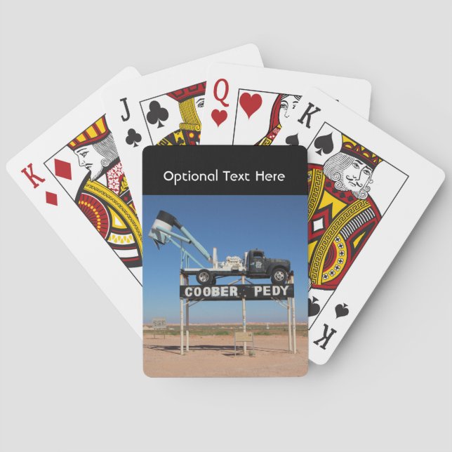 Outback Coober Pedy maßgeschneiderte Souvenir Spielkarten (Rückseite)