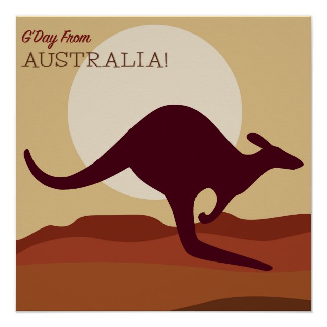 Outback Kangaroo Poster (Vorderseite)