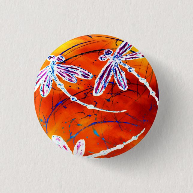 Outback Libellen-Tanz Button (Vorderseite)