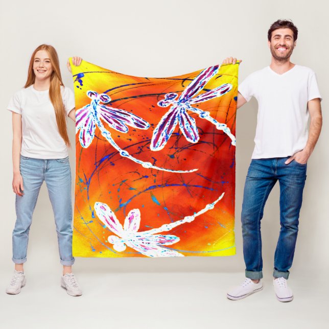 Outback Libellen Tanz Fleecedecke (Beispiel)