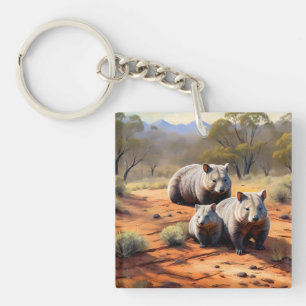 Outback Trio: Wombat Wanderers Schlüsselanhänger