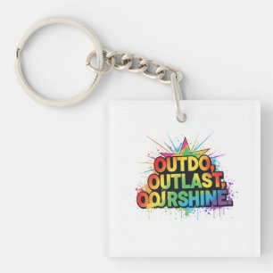 Outdo, Outlast, Outshine – Champion Mindset T-Shir Schlüsselanhänger