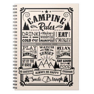 Outdoor-Abenteuer-Regeln Notizblock
