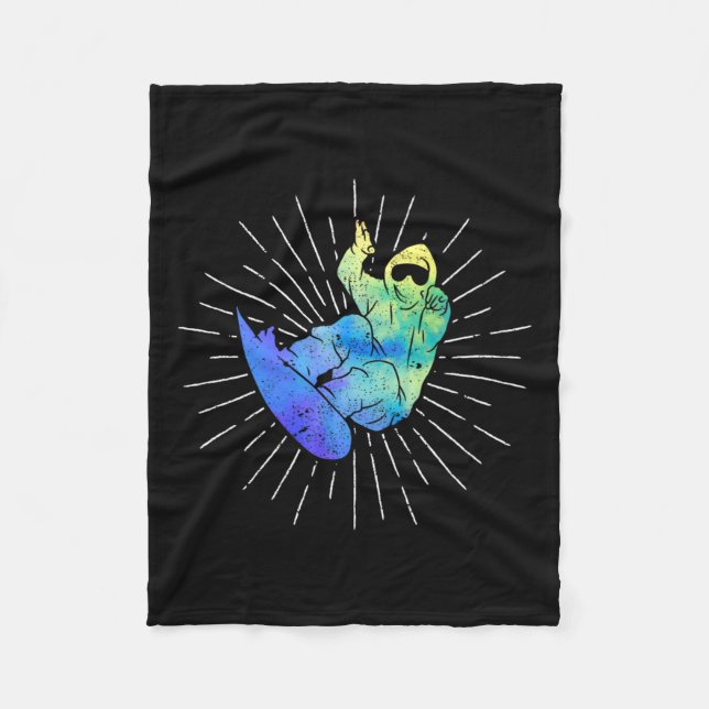 Outdoor Activity Snowboarder Winter Snowboard Prem Fleecedecke (Vorderseite)