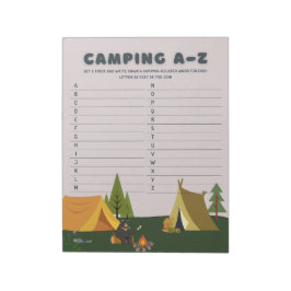 Outdoor Adventure Camping A-Z Explorer Spiel Notizblock
