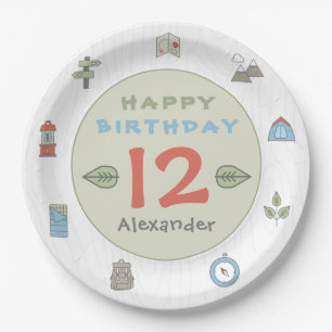 Outdoor Adventure Camping Wanderkid's Pappteller