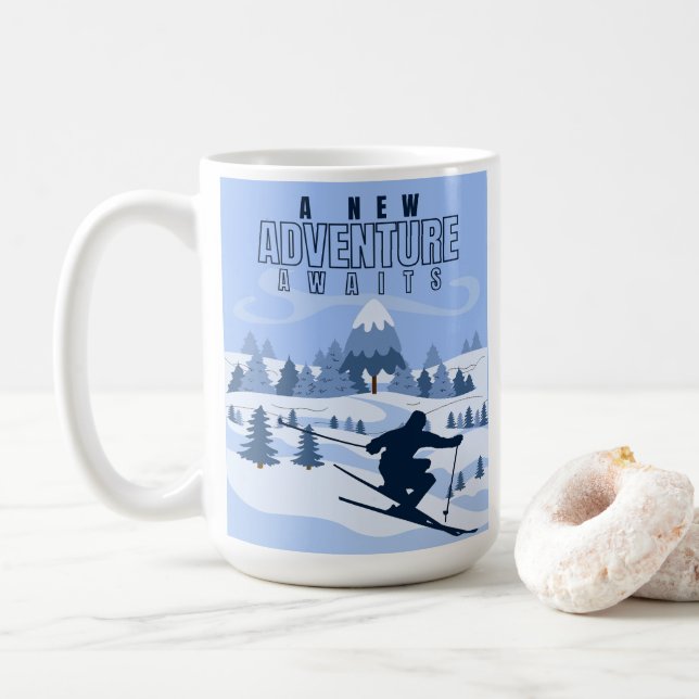 Outdoor Adventure Snowboarden Winter Kaffeetasse (Mit Donut)