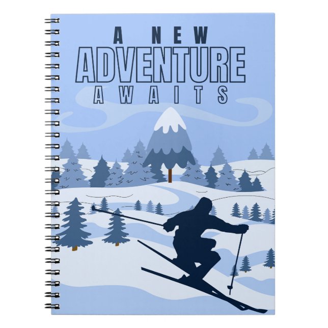 Outdoor Adventure Snowboarden Winter Notizblock (Vorderseite)