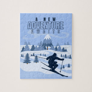 Outdoor Adventure Snowboarden Winter Puzzle