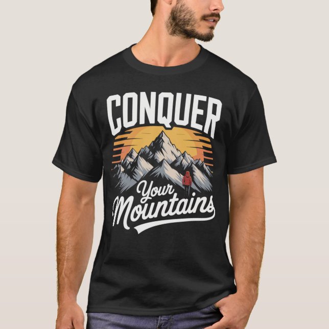 Outdoor Adventure T-Shirt – Motivation & Berge (Vorderseite)