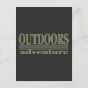 Outdoor Adventure Text Design Illustration Postkarte