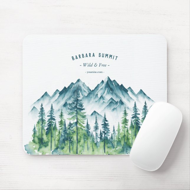 Outdoor Adventure Travel Mountain Forest Mousepad (Mit Mouse)