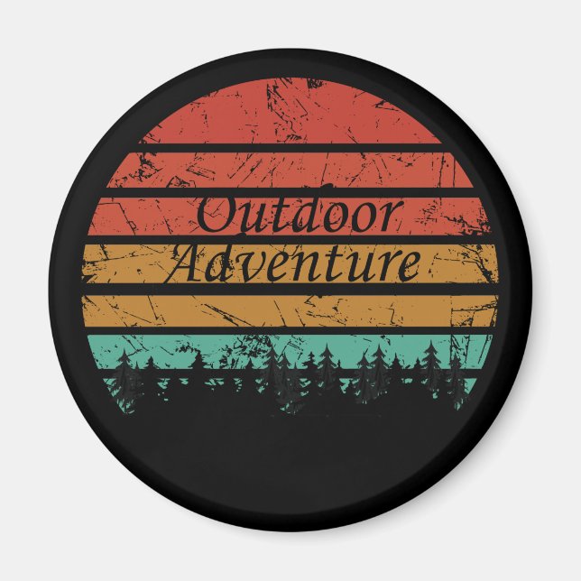 Outdoor Adventure Wander-Liebhaber Magnet (Vorne)