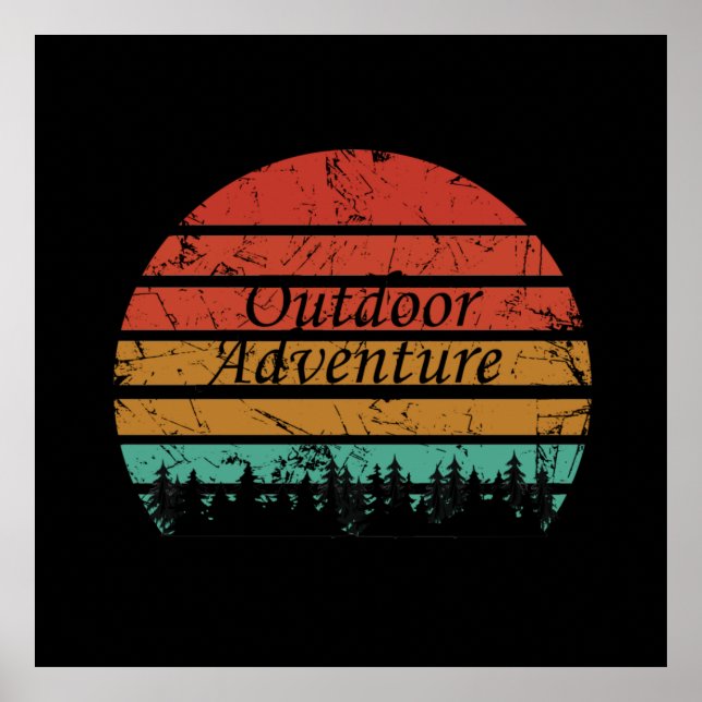 Outdoor Adventure Wander-Liebhaber Poster (Vorne)