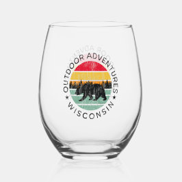 Outdoor Adventures Wisconsin Weinglas Ohne Stiel